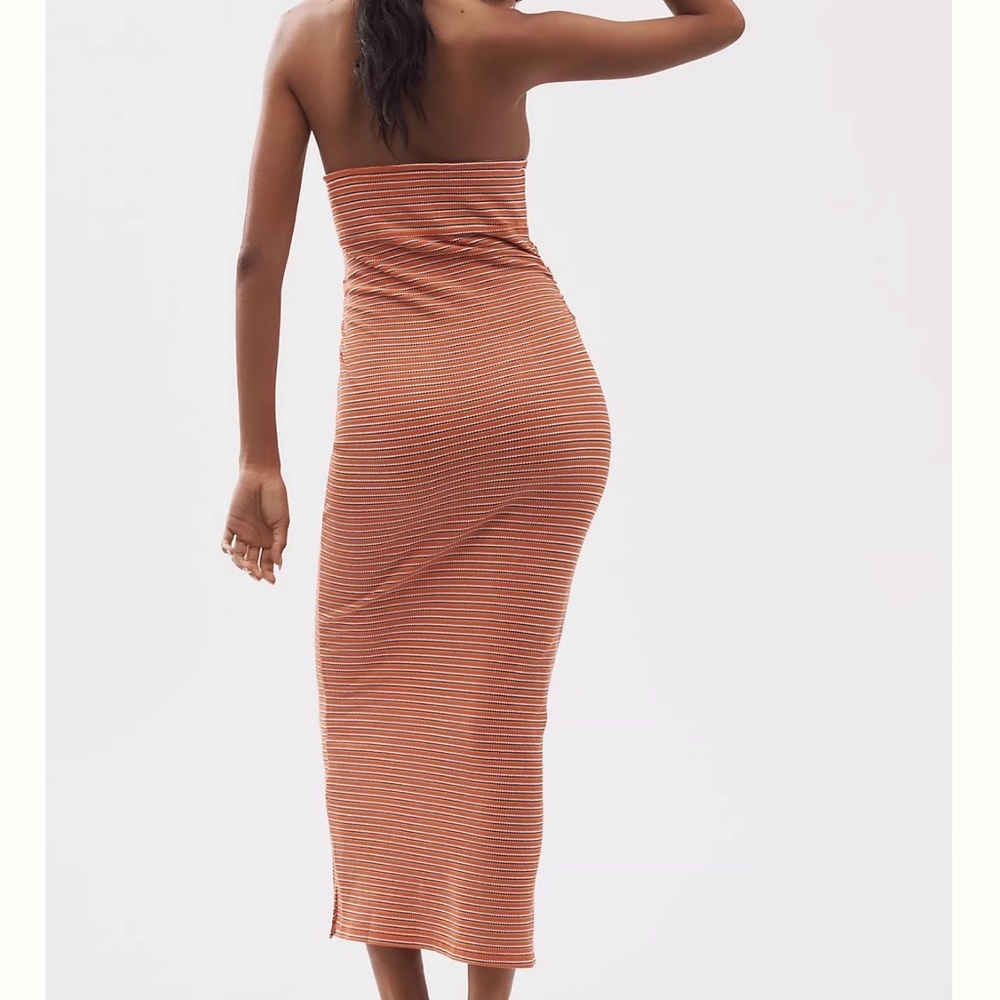 Pilcro High Tide Halter Slim Midi Dress Anthropologie - Picture 9 of 11